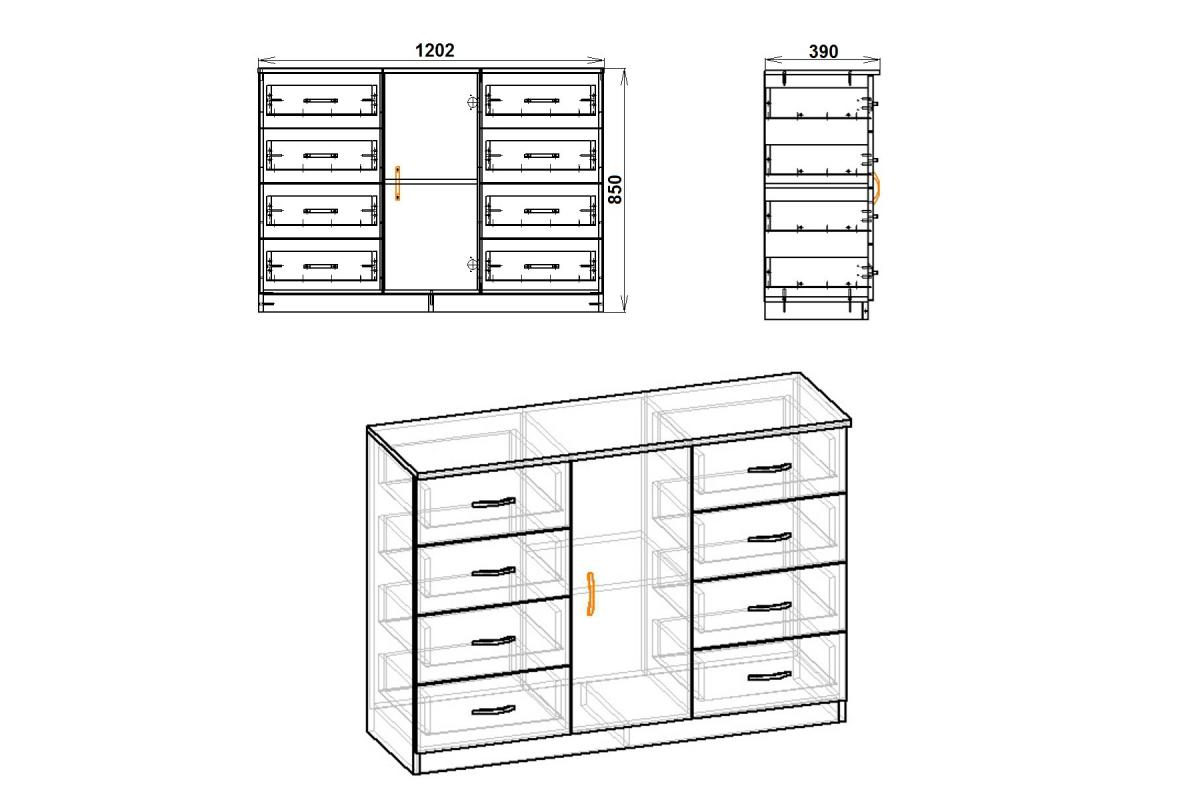 Комод в разобранном виде
