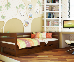 Кровать деревянная "Нота" Ольха