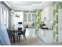 Кухня "Ницца" 2400х1800 Дуб кремовый МДФ в Луганске, ЛНР