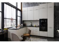 Кухня "Перфетта" 2700х2100 Кварц МДФ в Луганске, ЛНР