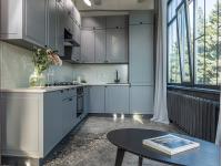 Кухня "Перфетта Роял" 3160х2200 Платинум грей МДФ Эмаль в Луганске, ЛНР